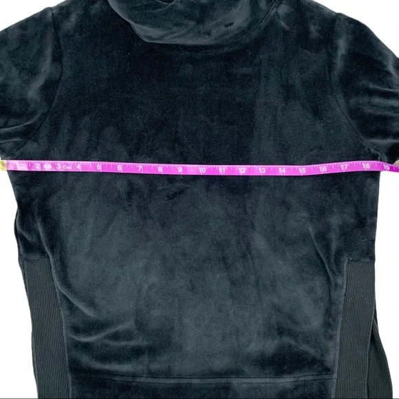 Athleta Double Cozy Fuzzy Funnel Neck Sweatshirt / Sweater | Black | Women’s XXS - Picture 6 of 9